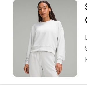 White Lululemon Perfectly Oversized Softstream Crew